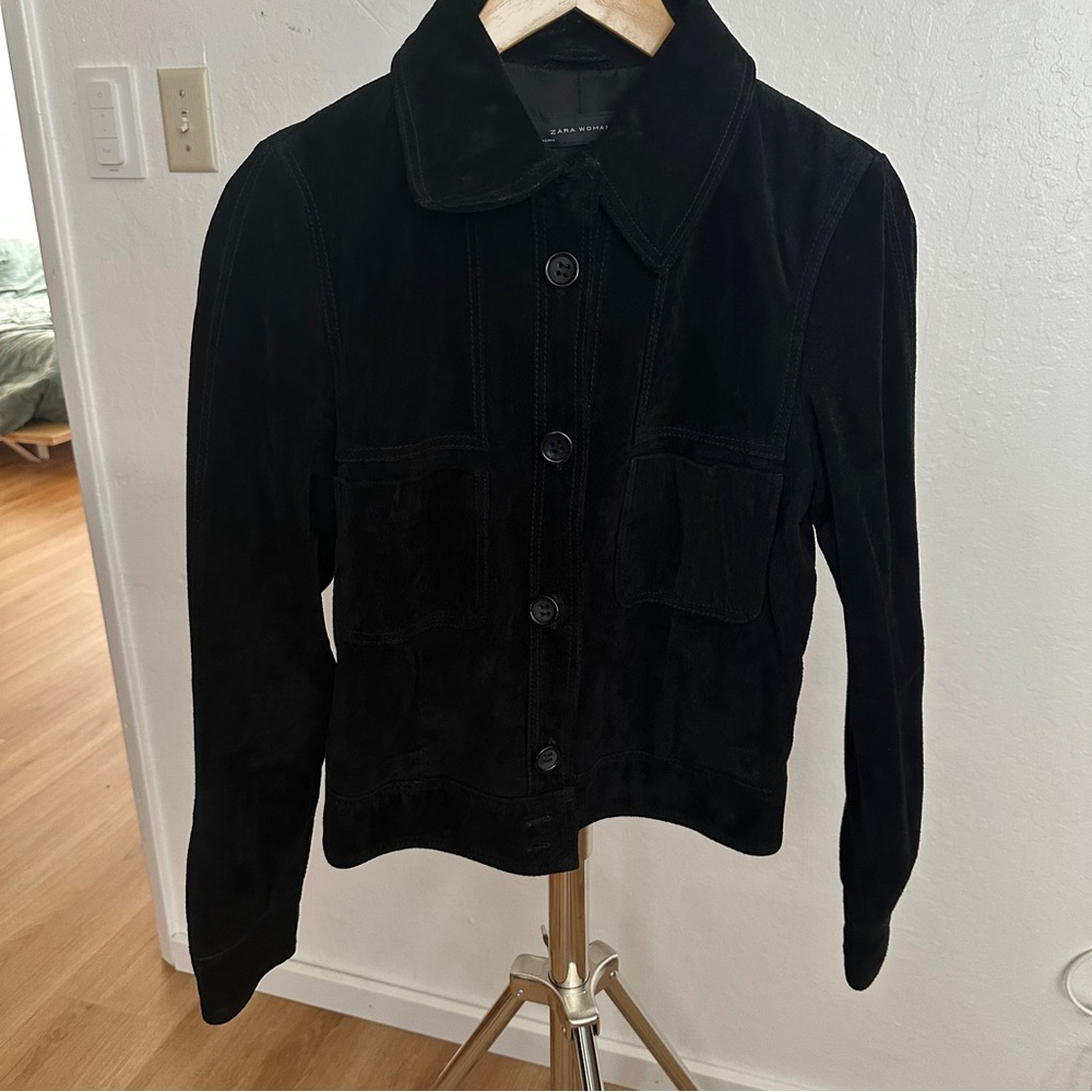 Zara Black Suede Jacket